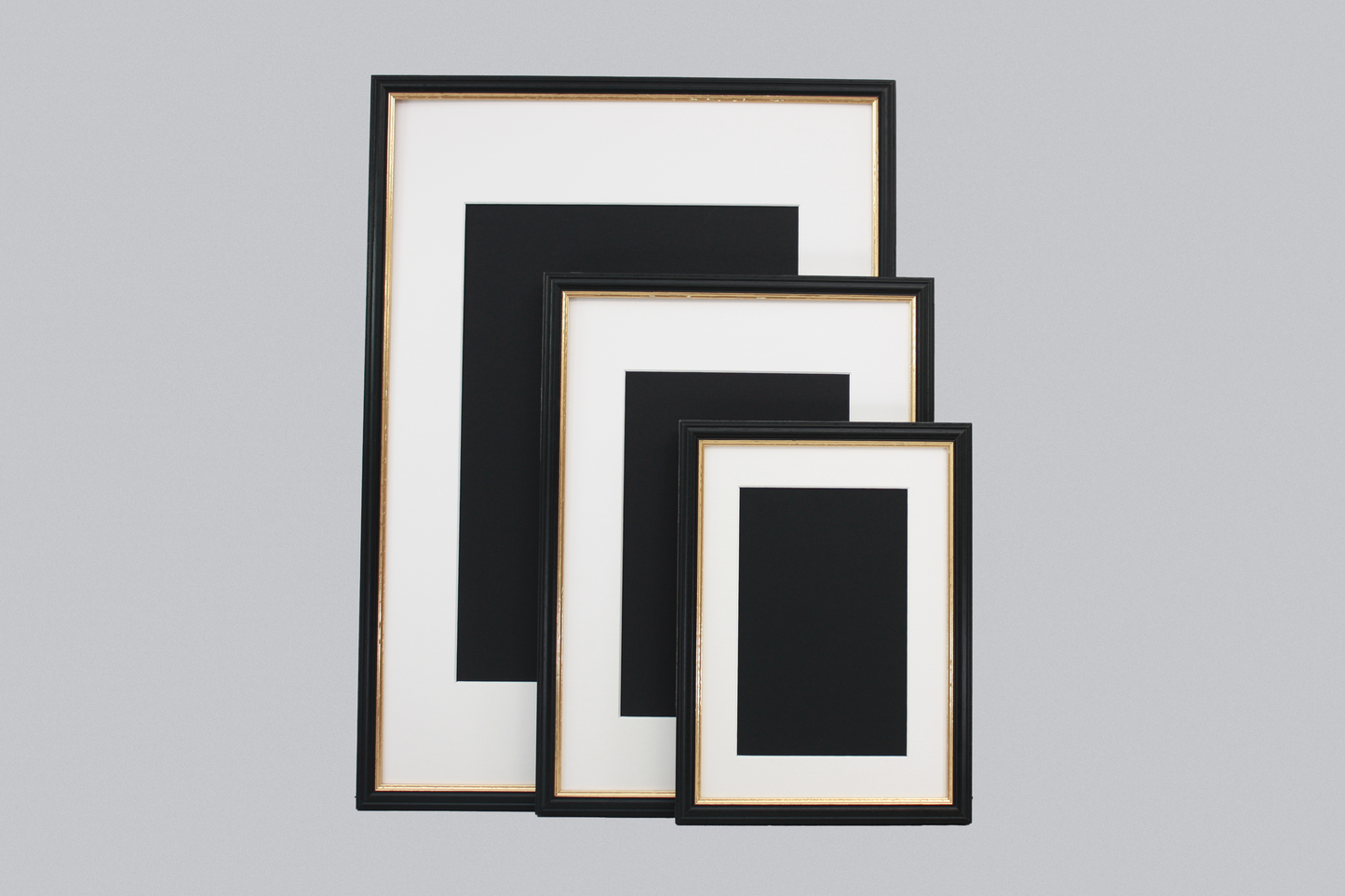 Black with a gold trim - A-Size Frames - Traditional Style - A1, A2, A3, A4 Size Wooden Poster Frame - PhotoFramesandMore - Wooden Picture Frames