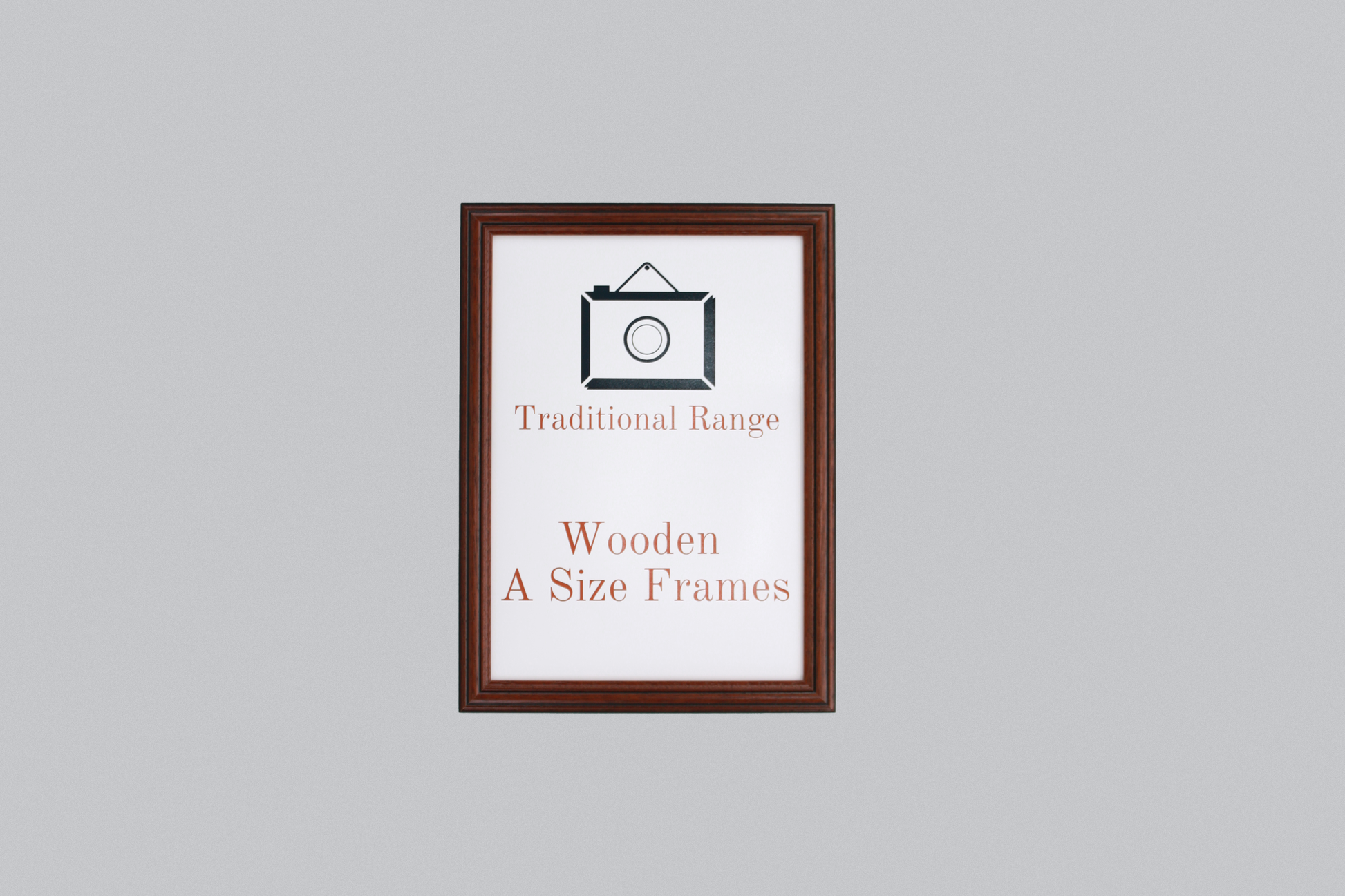 Mahogany - A-Size Frames - Traditional Style - A1, A2, A3, A4 Size Wooden Poster Frame - PhotoFramesandMore - Wooden Picture Frames