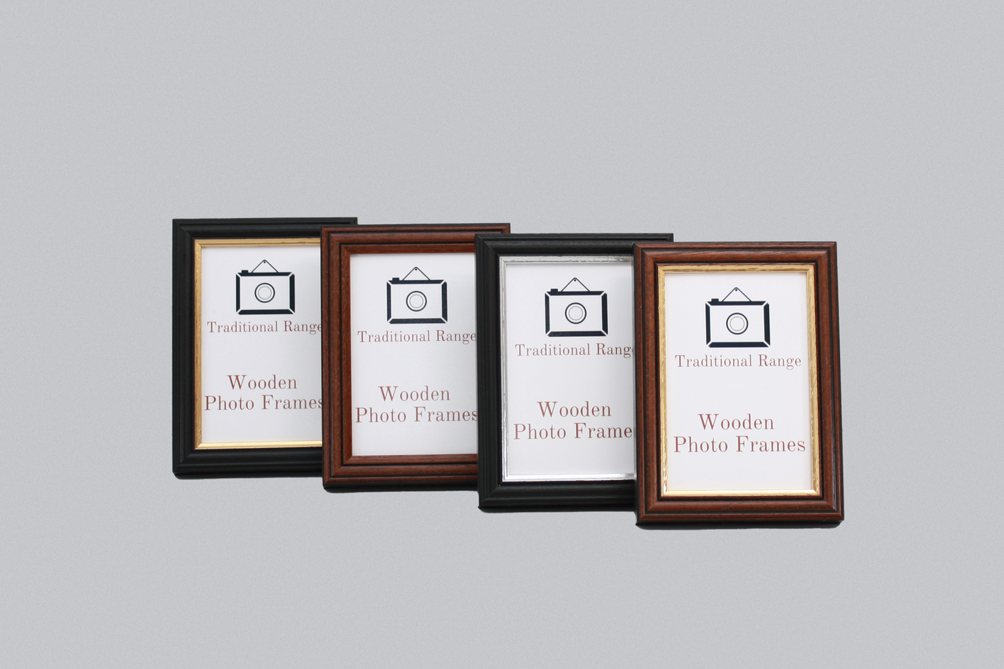 Mahogany Colour - Traditional Style Wooden Photo Frames - Stand or Hang. - PhotoFramesandMore - Wooden Picture Frames