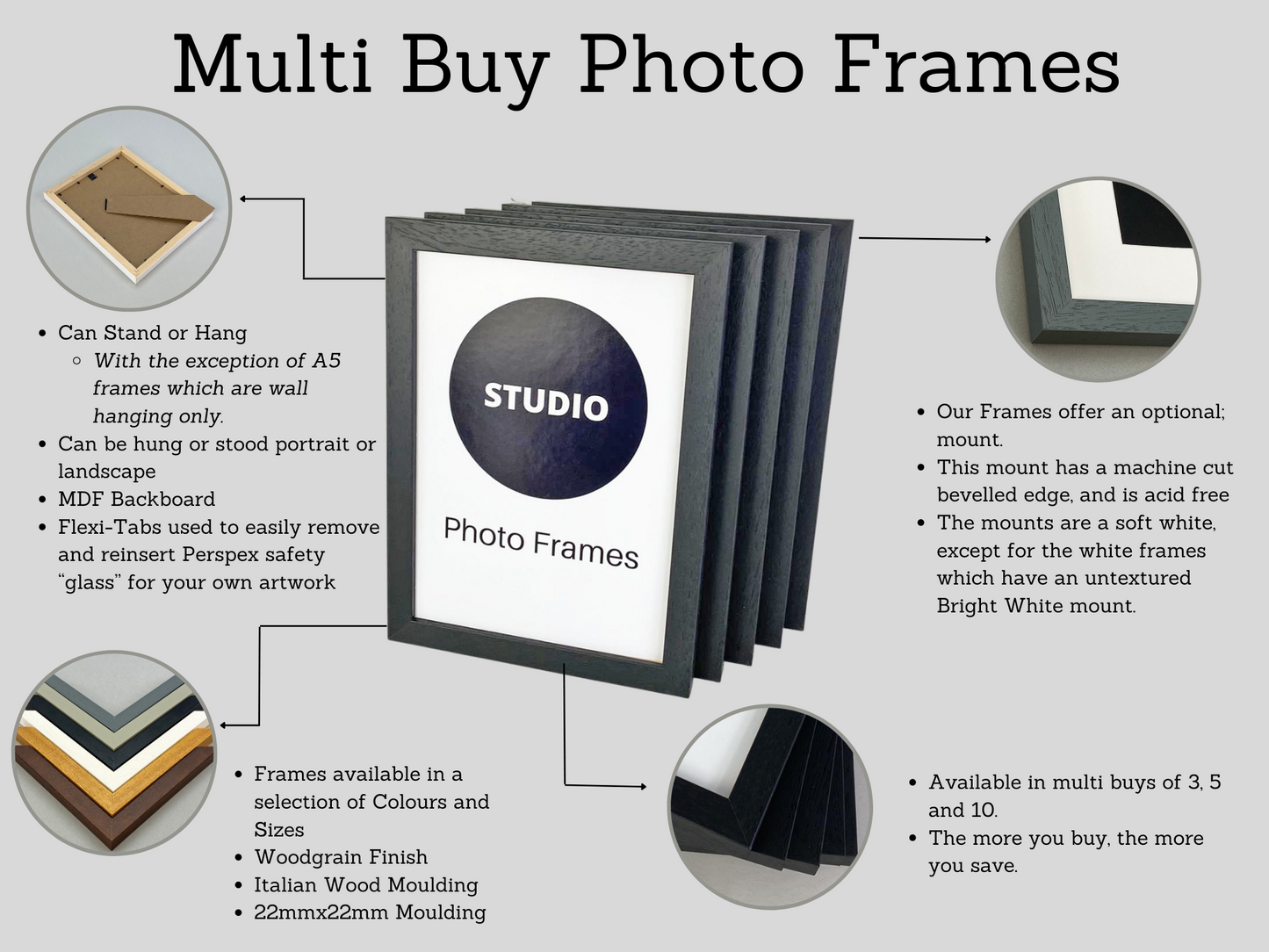 MULTI-BUY Photo Frames - Studio Range.