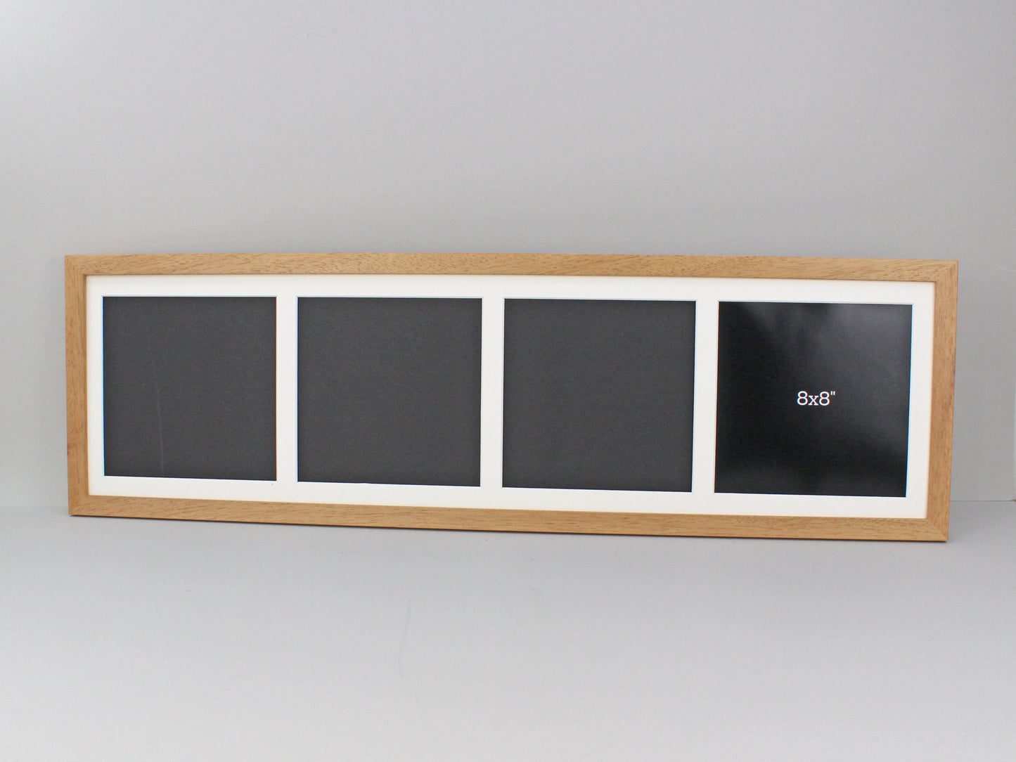 Suits Four 8x8" sized Photos. 25x90cm. Wooden Multi Aperture / Collage Photo Frame. - PhotoFramesandMore - Wooden Picture Frames