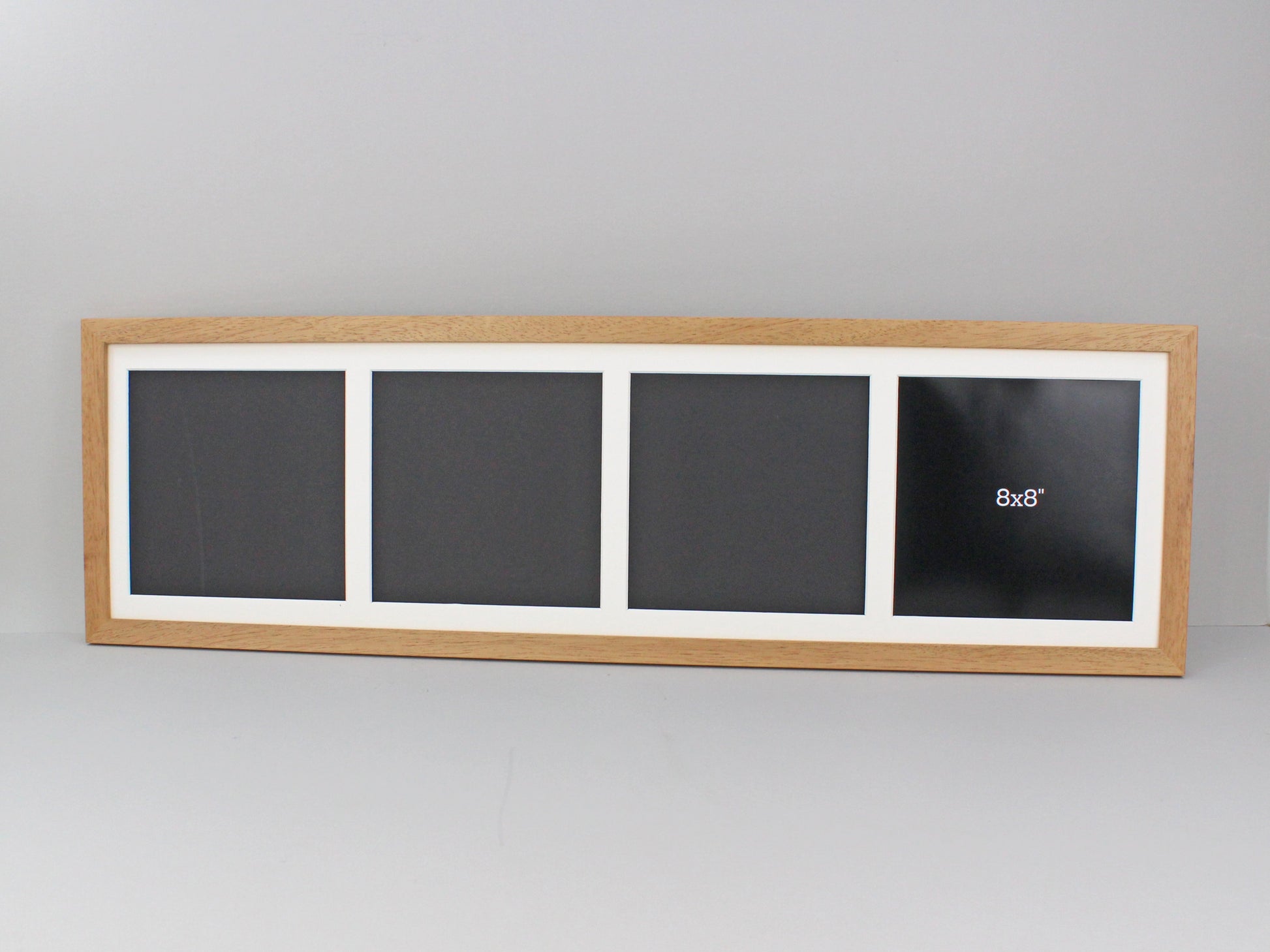 Suits Four 8x8" sized Photos. 25x90cm. Wooden Multi Aperture / Collage Photo Frame. - PhotoFramesandMore - Wooden Picture Frames