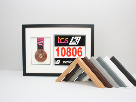 London Marathon 2024 Medal and race number display Frame