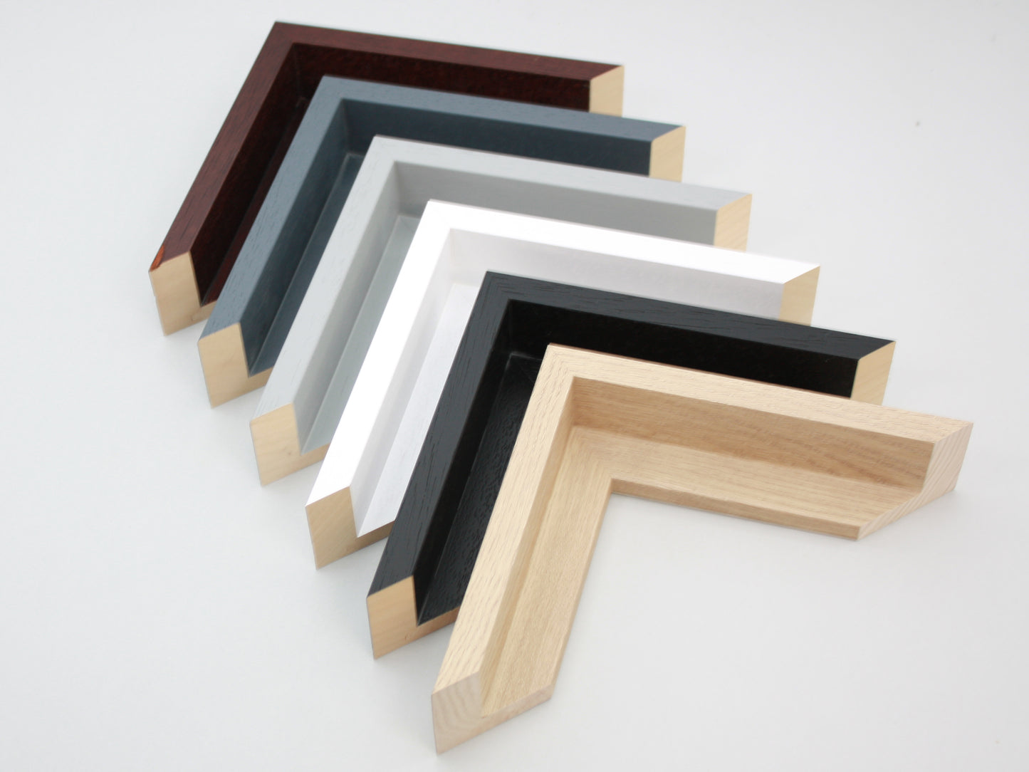 Oak Colour - 40mm Deep Canvas Tray Frames. Standard Sizes. Floating Effect Frames for Canvases.