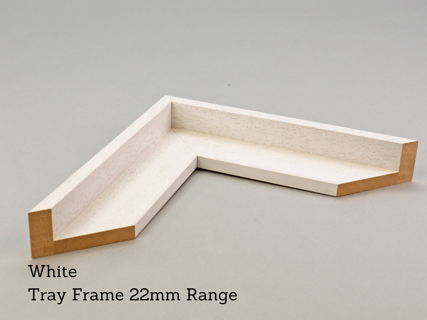 White Wooden Tray Frames. 22mm Deep. Standard Size. Floating Effect Frames for Canvases. - PhotoFramesandMore - Wooden Picture Frames