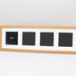 Multi Aperture Frame. Suits four 5x5" Photos. 20x70cm. - PhotoFramesandMore - Wooden Picture Frames