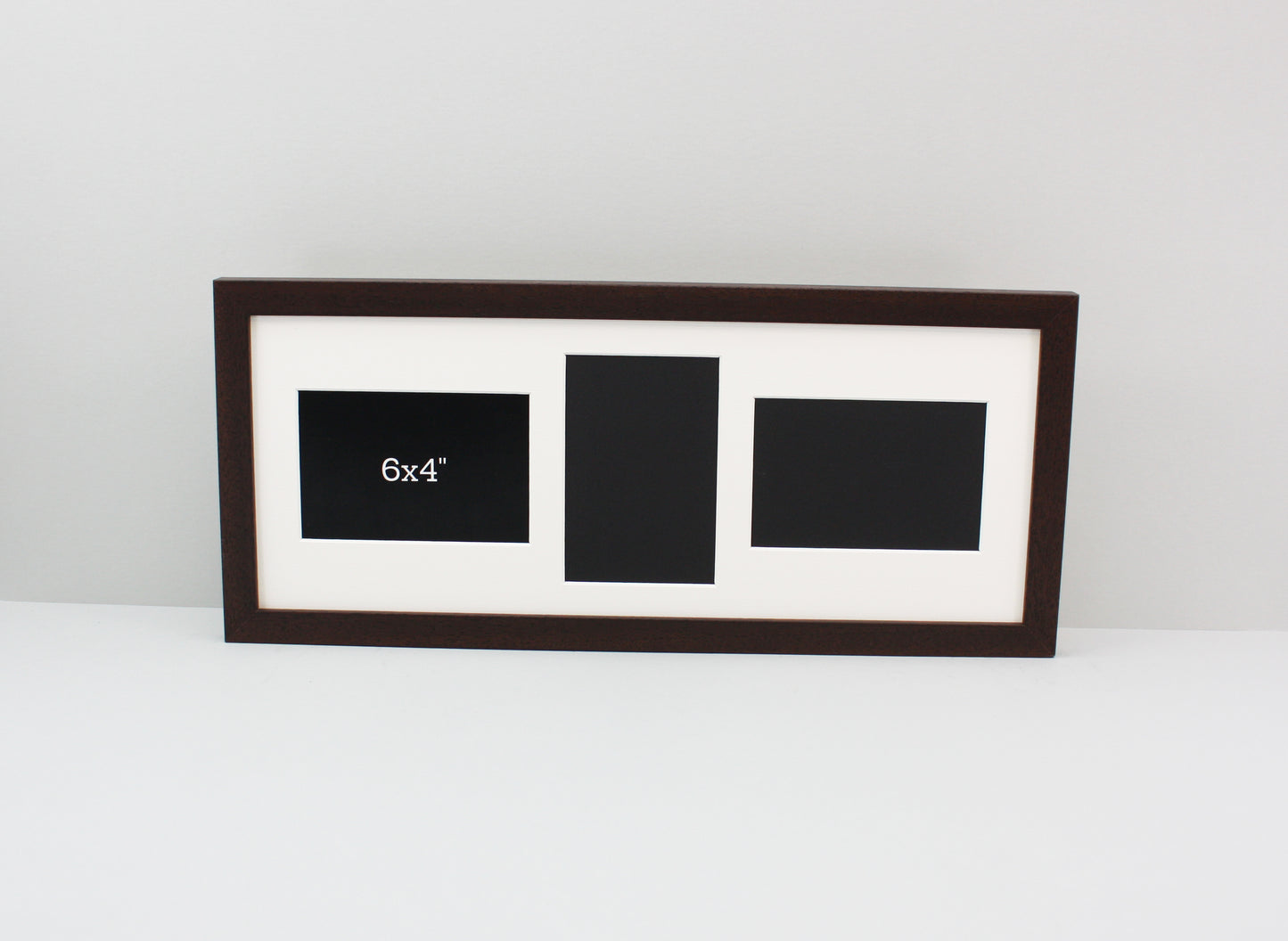 Suits Three 6x4" Photos. 20x50cm. Wooden Multi Photo Frame.