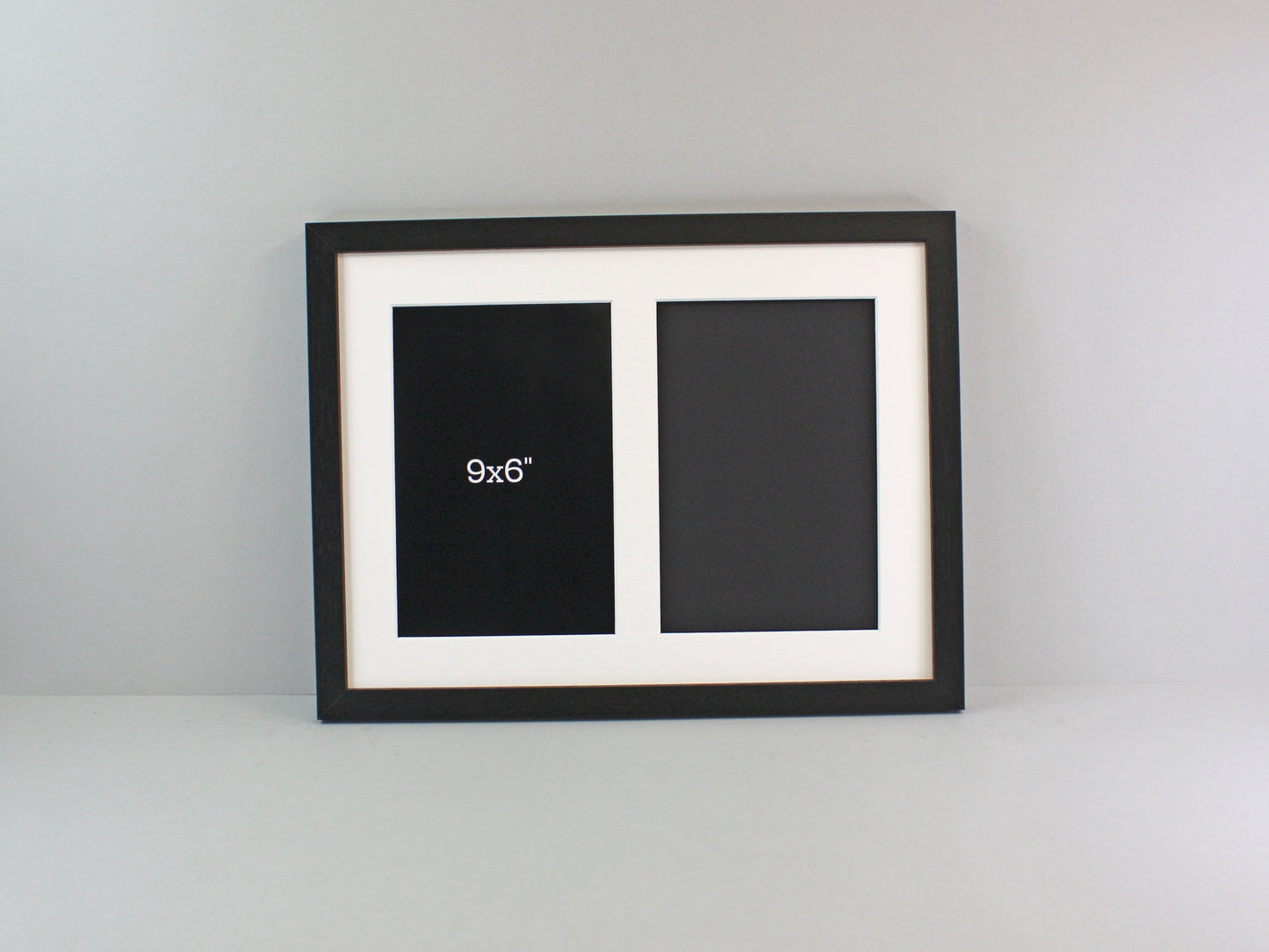 Suits Two 9x6" photos. 30x40cm. Wooden Multi Aperture Photo Frame. - PhotoFramesandMore - Wooden Picture Frames