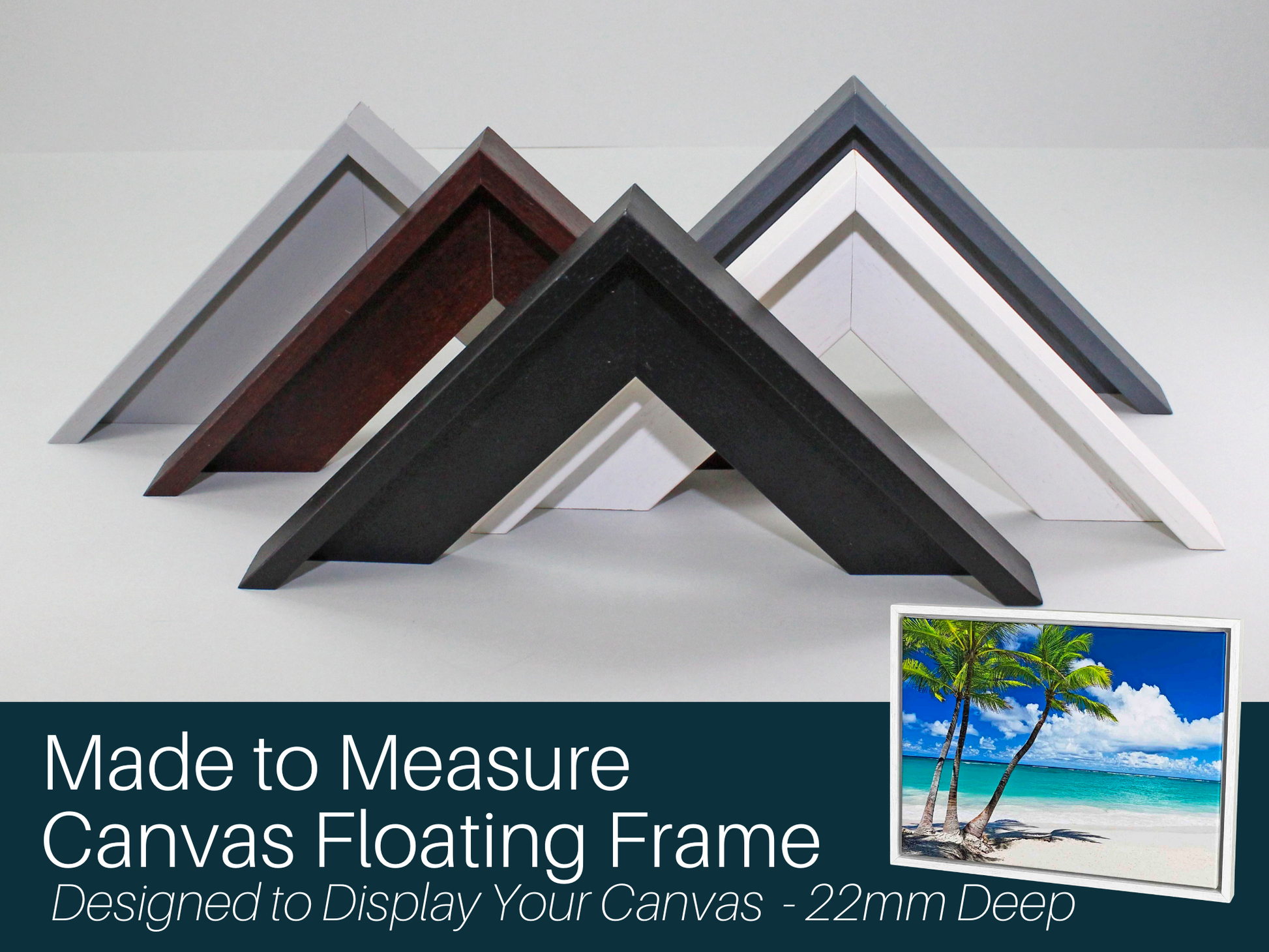 Made To Measure Tray Frames-22mm Canvases - PhotoFramesandMore - Wooden Picture Frames