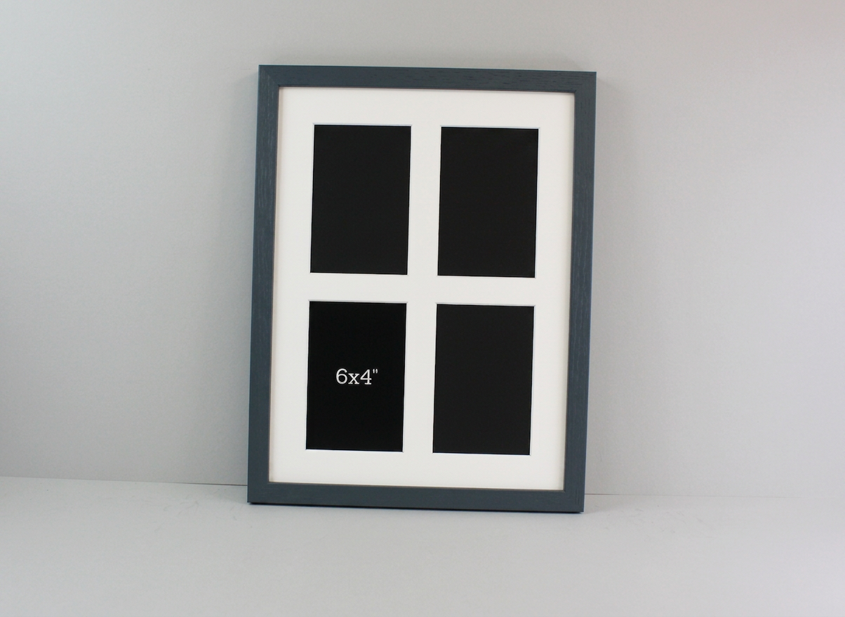 Suits Four 6x4" photos. 30x40cm. Multi Aperture Photo Frame.