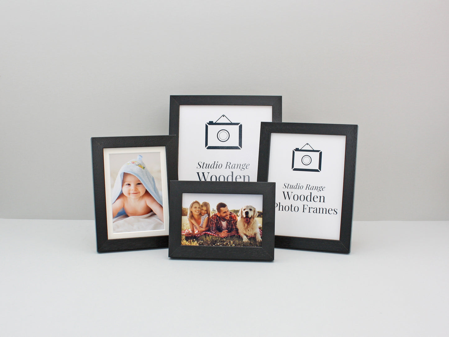 Black - Wooden Photo Frames - Stand or Hang. - PhotoFramesandMore - Wooden Picture Frames