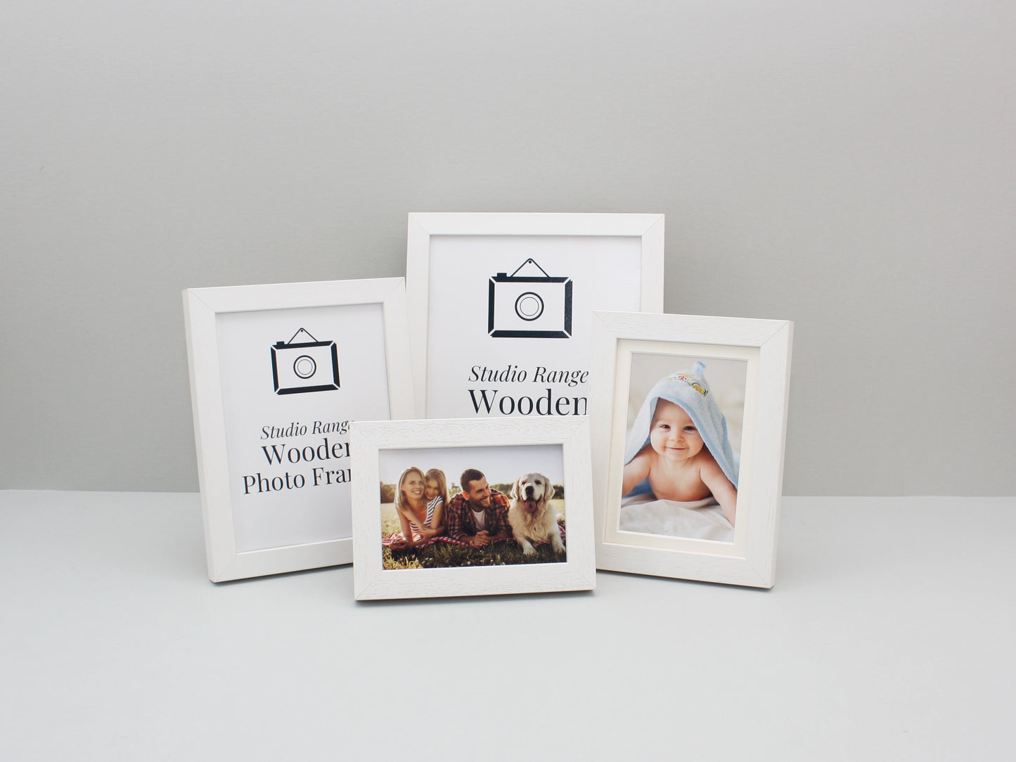 White - Wooden Photo Frames - Stand or Hang. - PhotoFramesandMore - Wooden Picture Frames