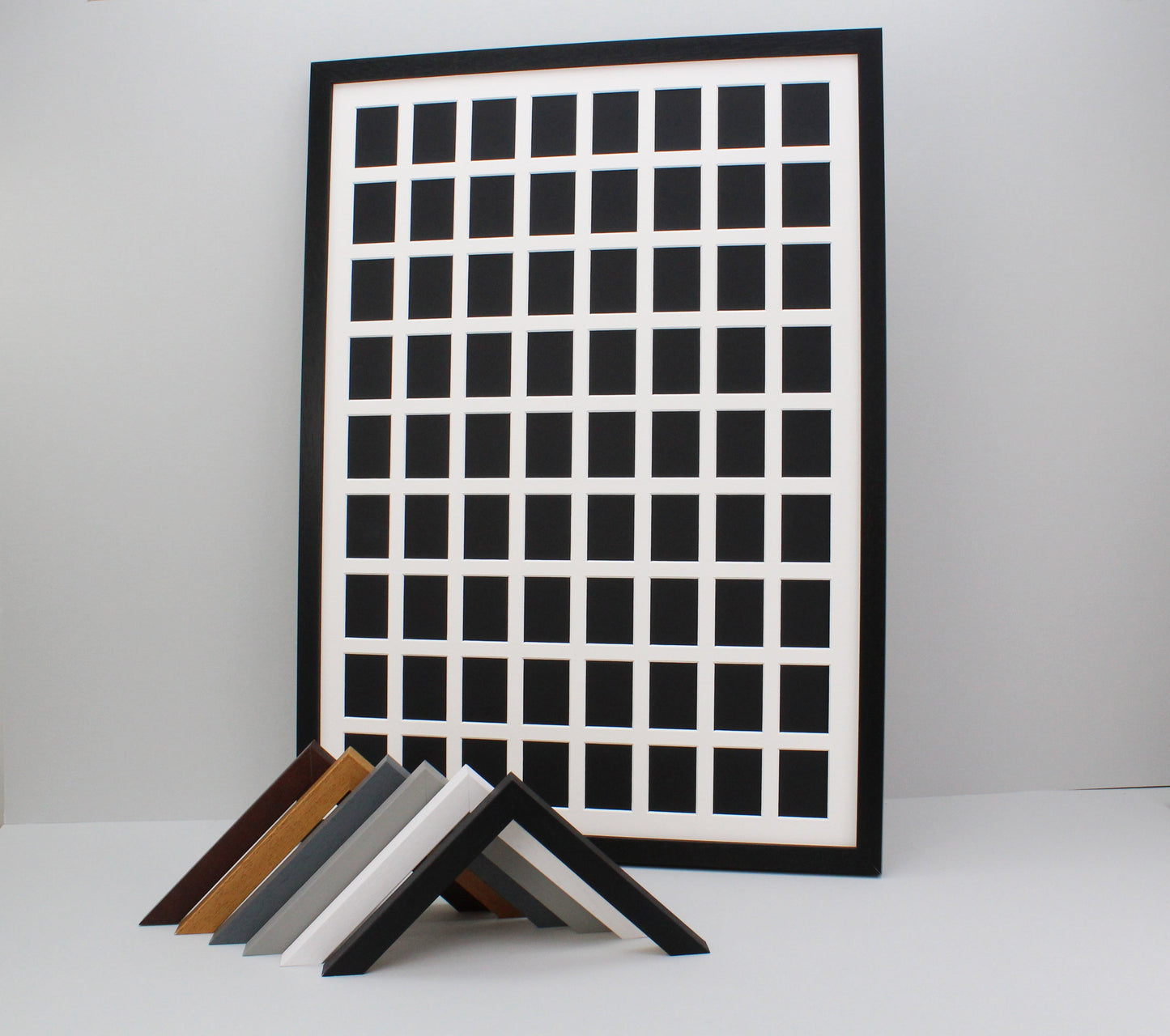 Instax Mini. Suits Seventy-Two instax sized Photos. 50x70cm. Portrait or Landscape. Instax Mini Multi Aperture Wooden Photo Frame. - PhotoFramesandMore - Wooden Picture Frames