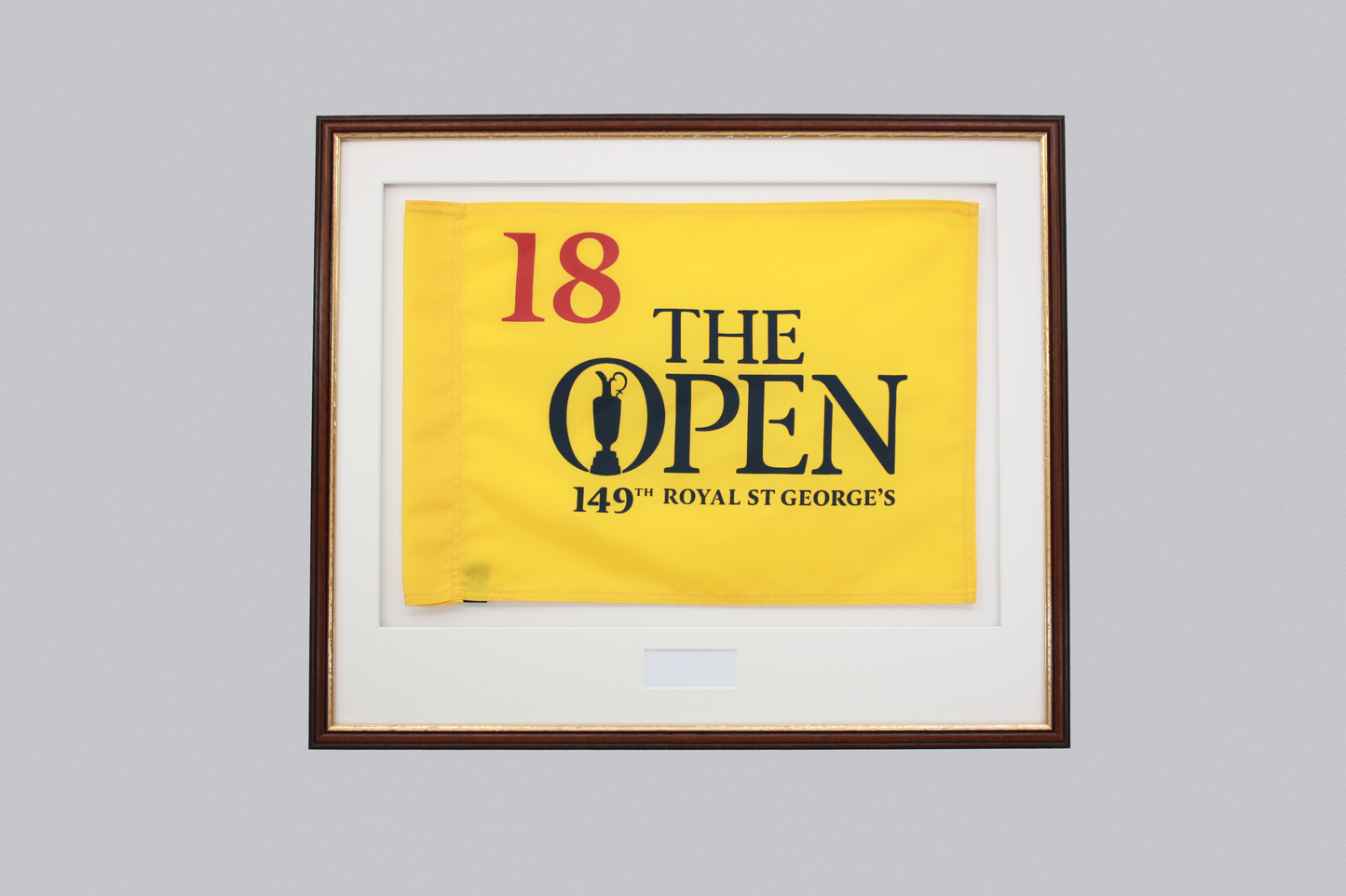 Personalised Flag Display Frame, with text box. Traditional Range - PhotoFramesandMore - Wooden Picture Frames