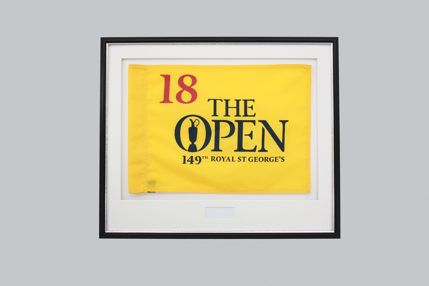Personalised Flag Display Frame, with text box. Traditional Range - PhotoFramesandMore - Wooden Picture Frames