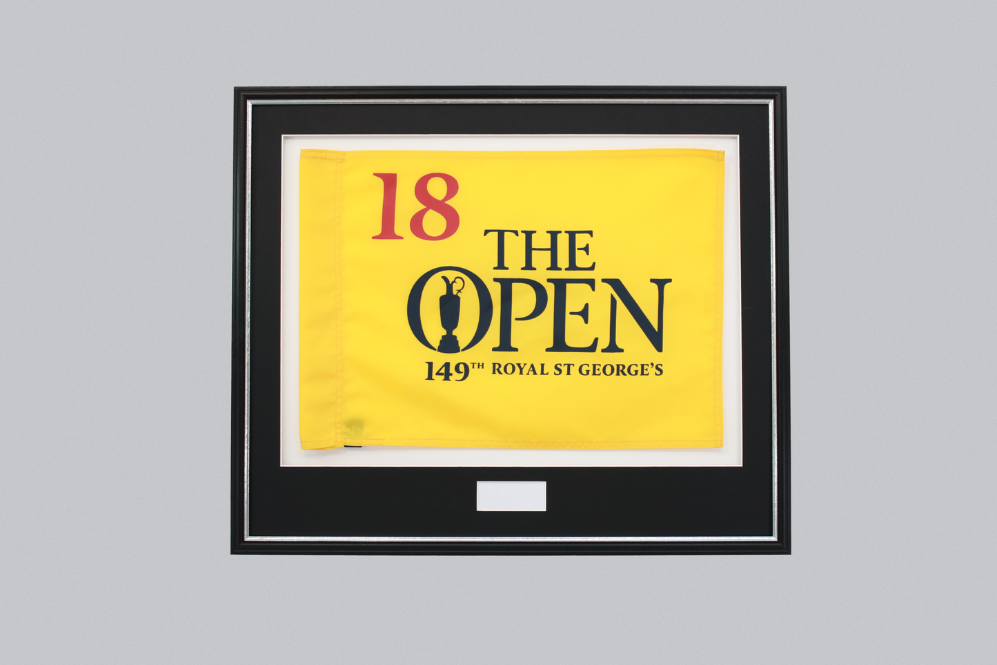 Personalised Flag Display Frame, with text box. Traditional Range - PhotoFramesandMore - Wooden Picture Frames