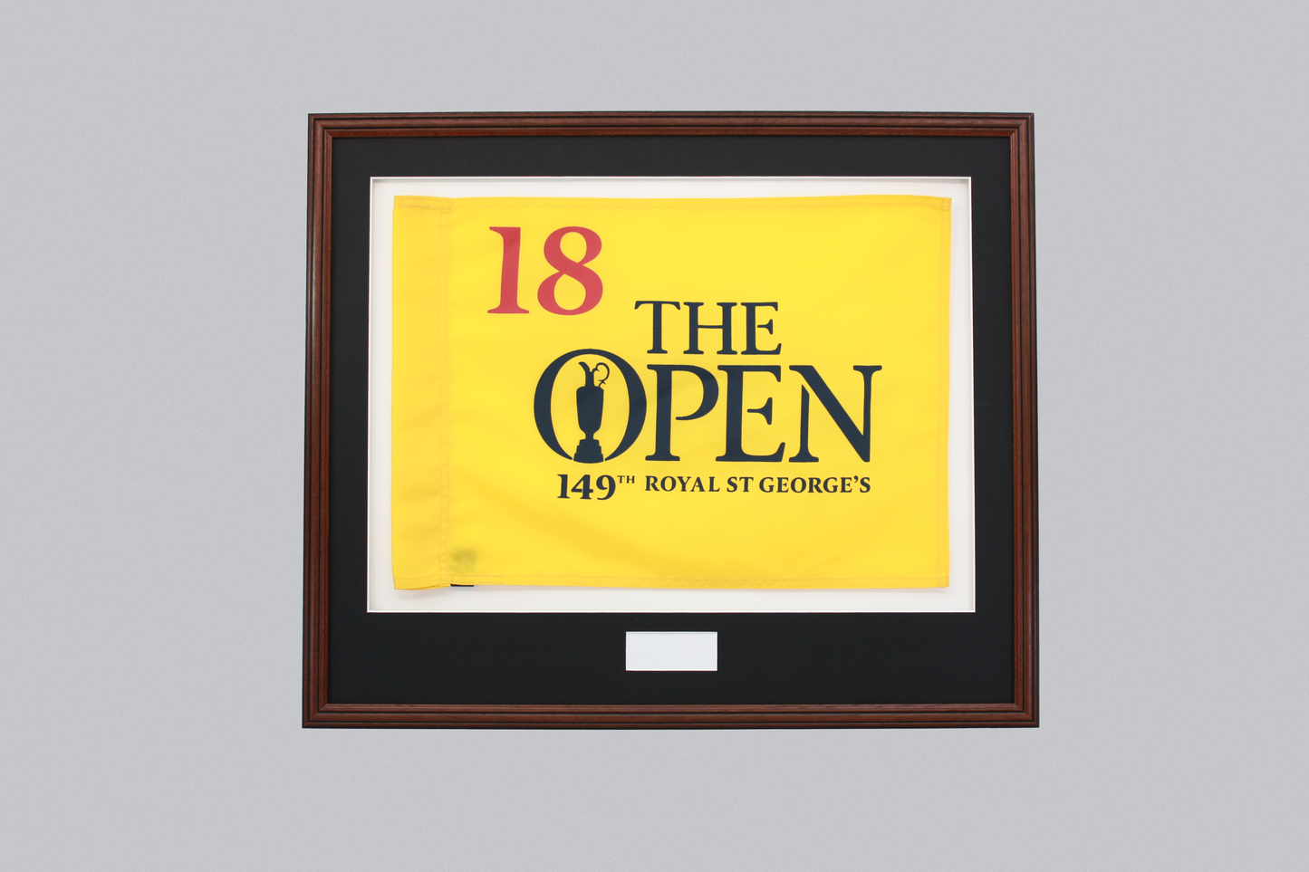 Personalised Flag Display Frame, with text box. Traditional Range - PhotoFramesandMore - Wooden Picture Frames