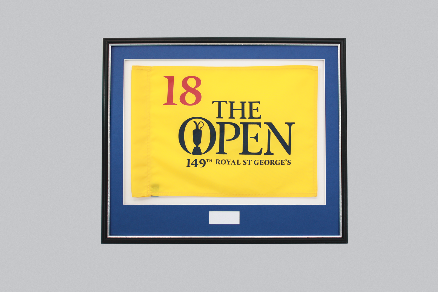 Personalised Flag Display Frame, with text box. Traditional Range - PhotoFramesandMore - Wooden Picture Frames