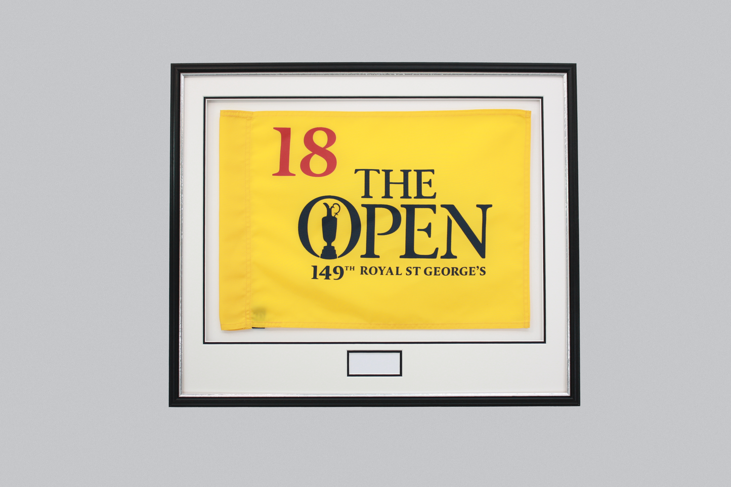 Personalised Flag Display Frame, with text box. Traditional Range - PhotoFramesandMore - Wooden Picture Frames