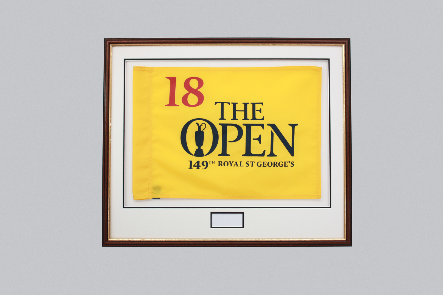 Personalised Flag Display Frame, with text box. Traditional Range - PhotoFramesandMore - Wooden Picture Frames