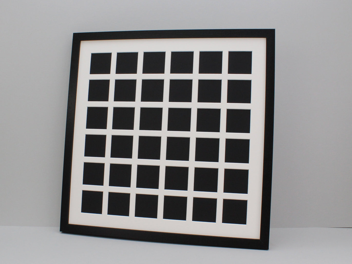 Instax Square Multi Aperture Wooden Photo Frame. Holds Thirty-Six 62mmx62mm sized Photos. 50x50cm. - PhotoFramesandMore - Wooden Picture Frames
