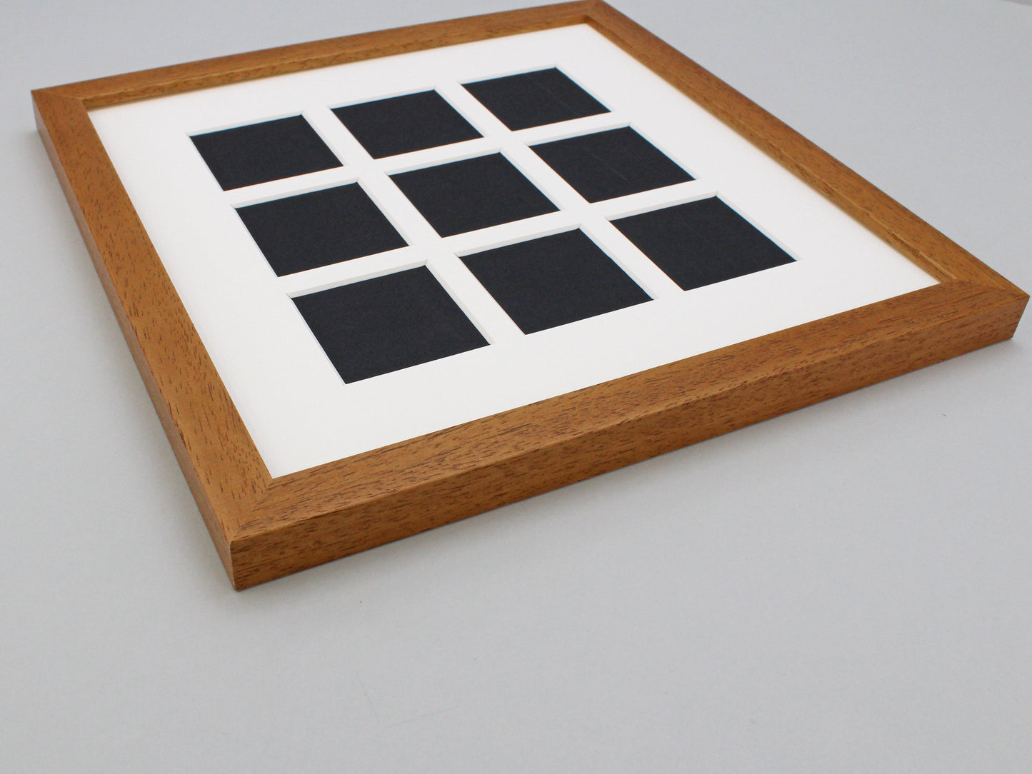 Instax Square Multi Aperture Wooden Photo Frame. Holds Nine 62mmx62mm sized Photos. 30x30cm. - PhotoFramesandMore - Wooden Picture Frames
