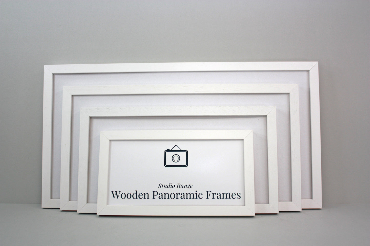 White Panoramic Picture Frames - Studio Range - PhotoFramesandMore - Wooden Picture Frames