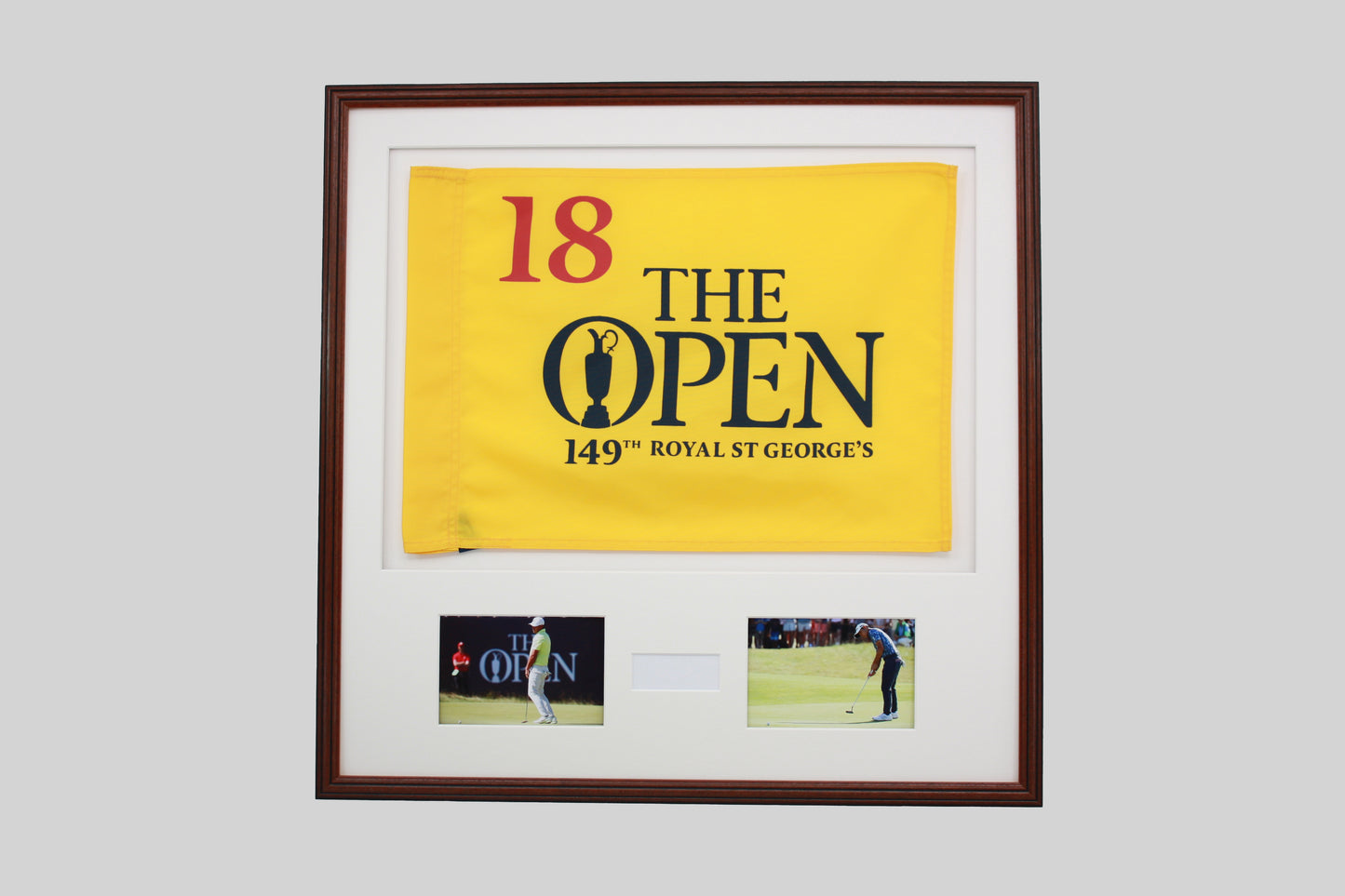 Personalised Flag Display Frame, with text box and 6x4" Photos. Traditional Range
