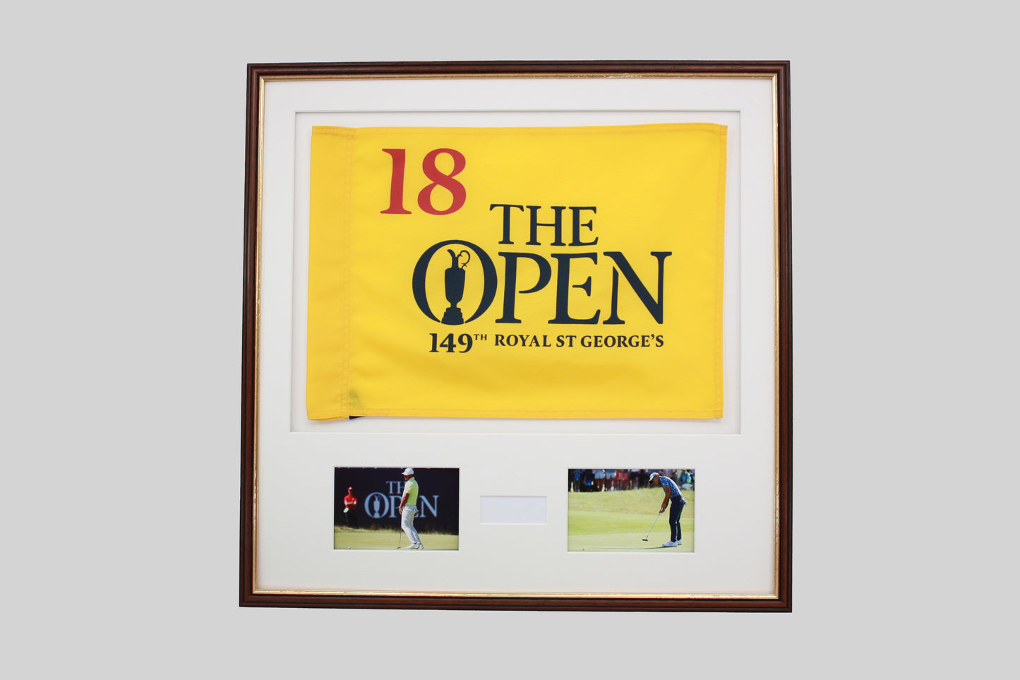 Personalised Flag Display Frame, with text box and 6x4" Photos. Traditional Range
