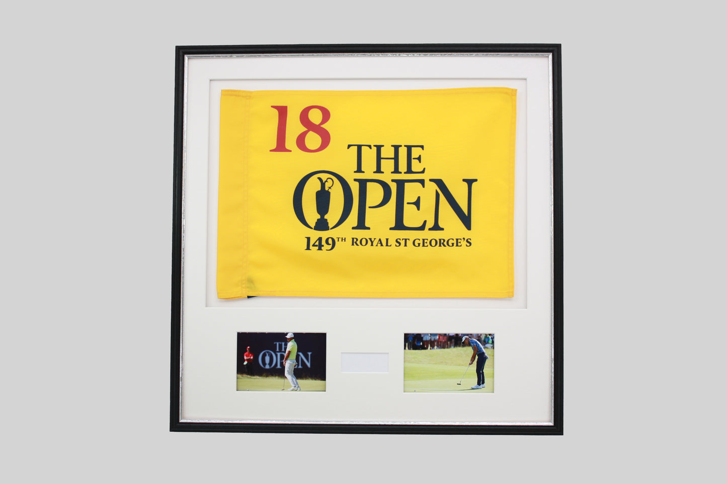 Personalised Flag Display Frame, with text box and 6x4" Photos. Traditional Range