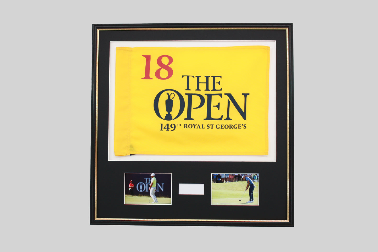 Personalised Flag Display Frame, with text box and 6x4" Photos. Traditional Range