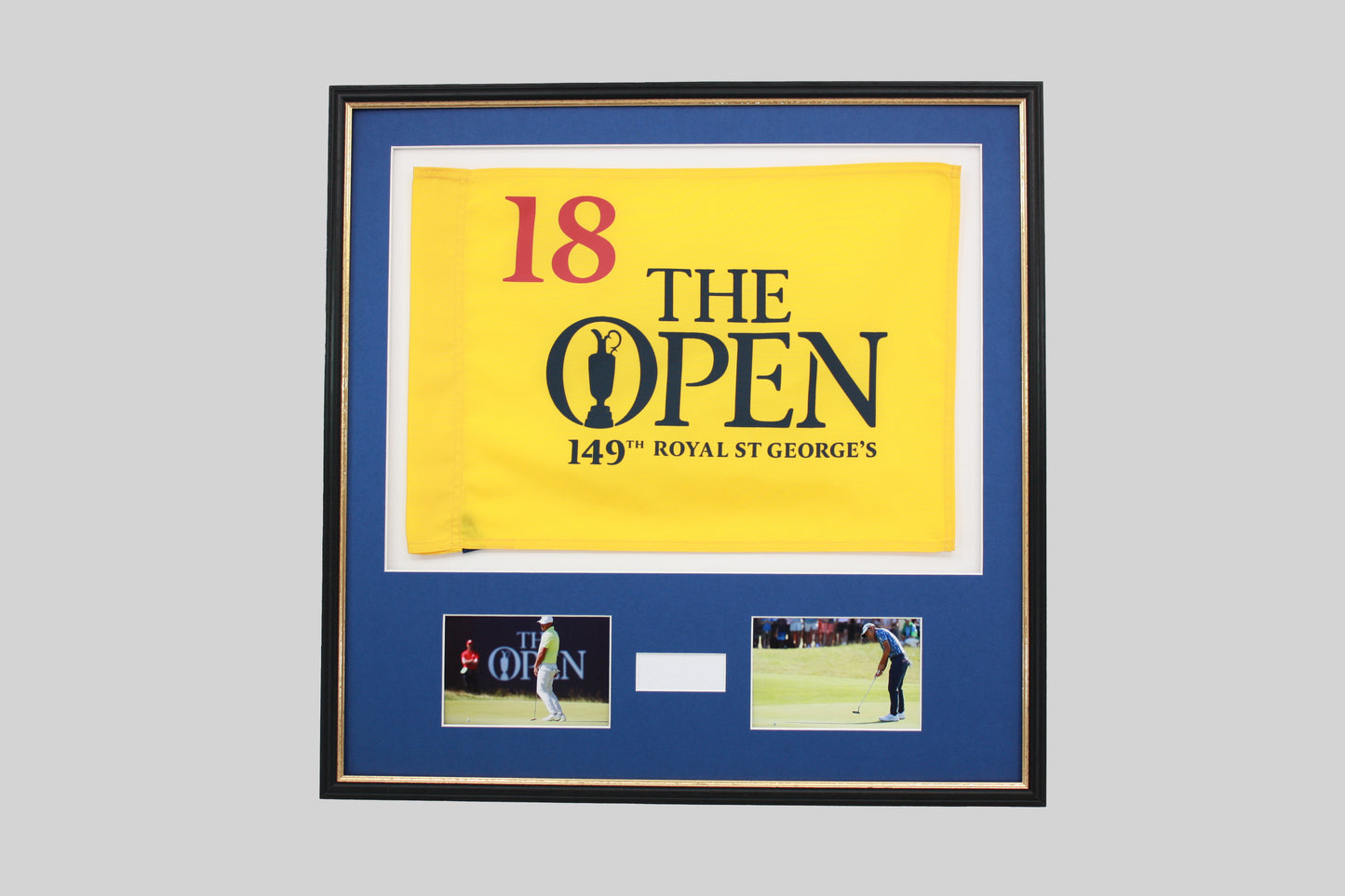 Personalised Flag Display Frame, with text box and 6x4" Photos. Traditional Range