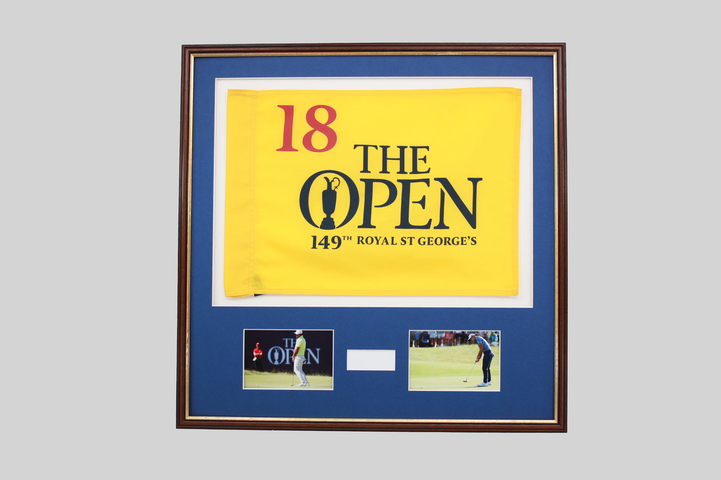 Personalised Flag Display Frame, with text box and 6x4" Photos. Traditional Range