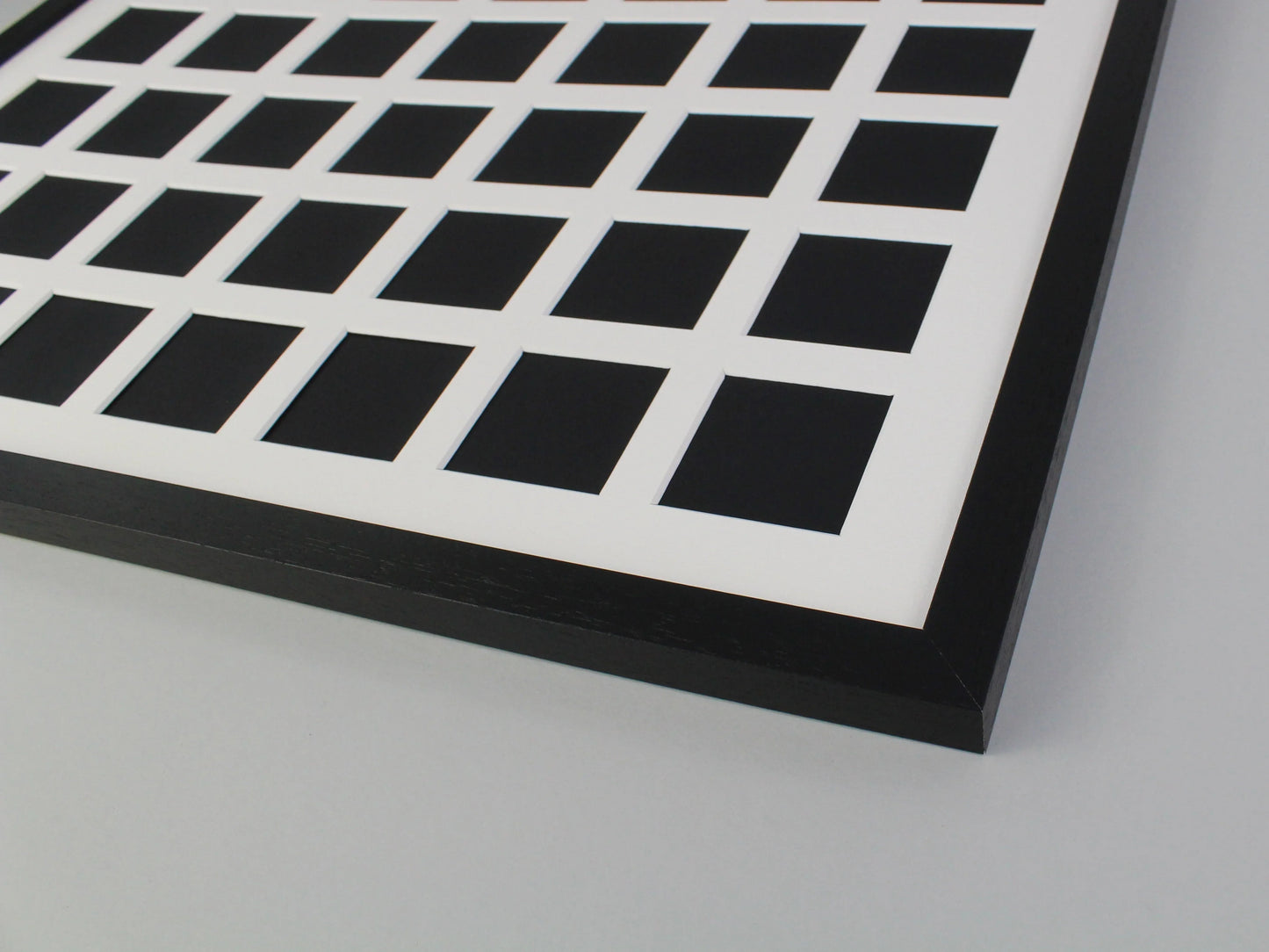 Instax Square Multi Aperture Wooden Photo Frame.Holds Fifty-Two 62mmx62mm sized Photos. 35x100cm.Capture a photo every week for a year! - PhotoFramesandMore - Wooden Picture Frames