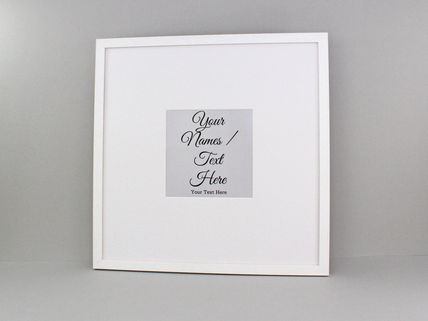 Wedding Signing Frames. 50x50cm. With 8x8inch Aperture for personalised Name/Quote or for a Photo. Wedding Guestbook. - PhotoFramesandMore - Wooden Picture Frames