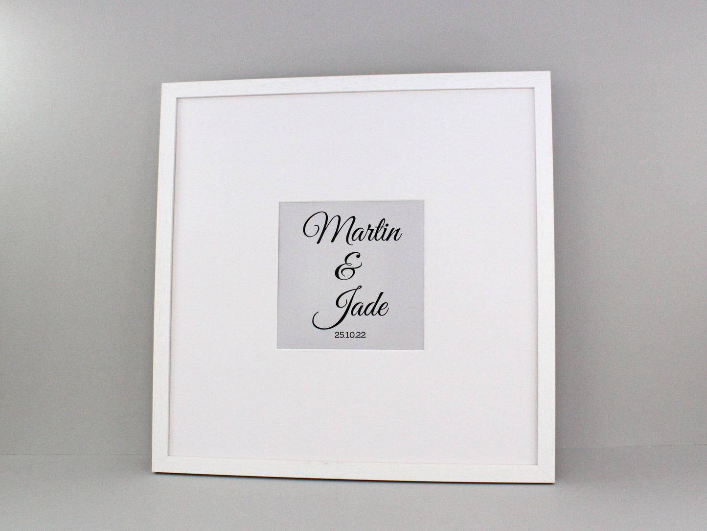 Wedding Signing Frames. 50x50cm. With 8x8inch Aperture for personalised Name/Quote or for a Photo. Wedding Guestbook. - PhotoFramesandMore - Wooden Picture Frames