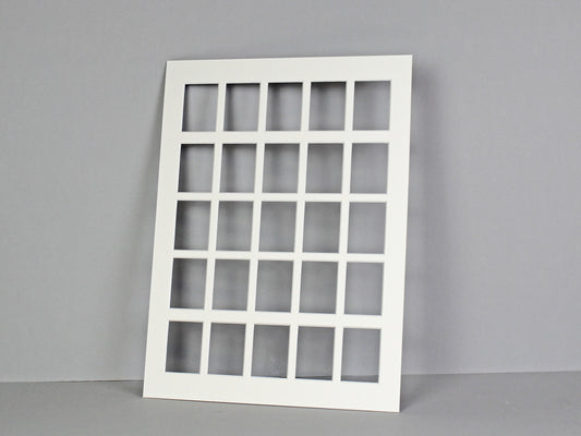 Instax Mini Mount. To Suit Twenty-Five Instax Mini sized Photos. Outer Mount size 30x40cm. Portrait or Landscape. - PhotoFramesandMore - Wooden Picture Frames