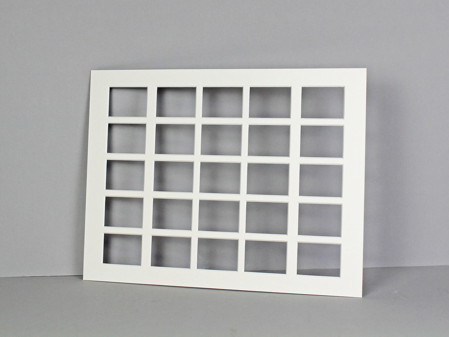 Instax Mini Mount. To Suit Twenty-Five Instax Mini sized Photos. Outer Mount size 30x40cm. Portrait or Landscape. - PhotoFramesandMore - Wooden Picture Frames