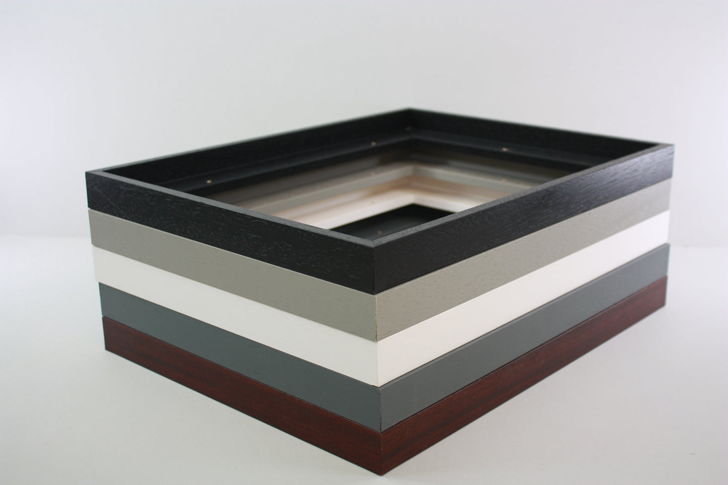 Mahogany Colour - Wooden Tray Frames. 22mm Deep. Standard Size. Floating Effect Frames for Canvases. - PhotoFramesandMore - Wooden Picture Frames