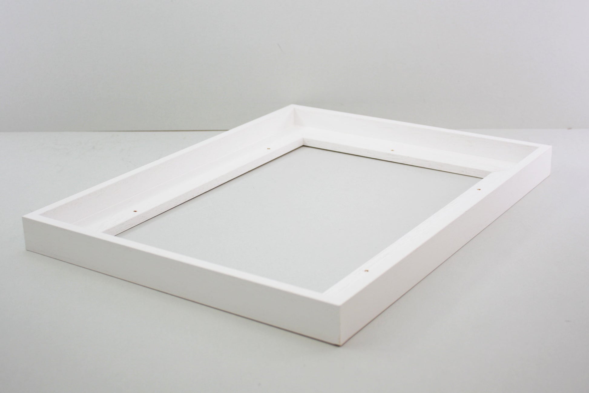 White Wooden Tray Frames. 22mm Deep. Standard Size. Floating Effect Frames for Canvases. - PhotoFramesandMore - Wooden Picture Frames