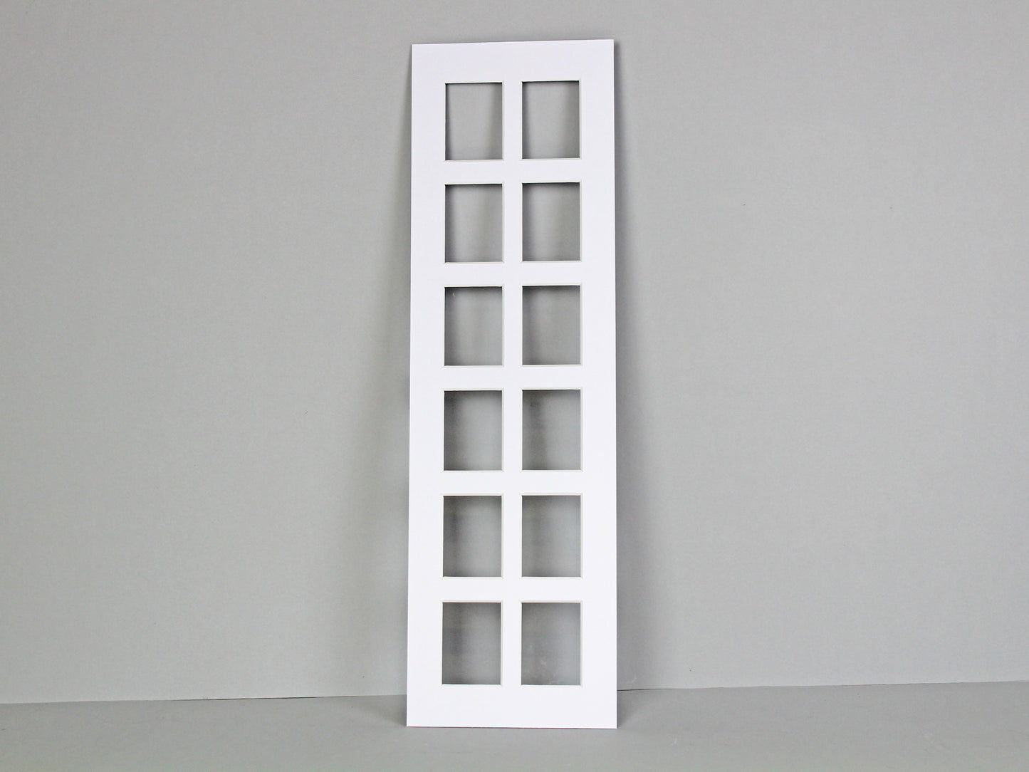 Instax Mini Mount. To Suit Twelve Instax Mini sized Photos. Outer Mount size 15x50cm. Portrait or Landscape. - PhotoFramesandMore - Wooden Picture Frames