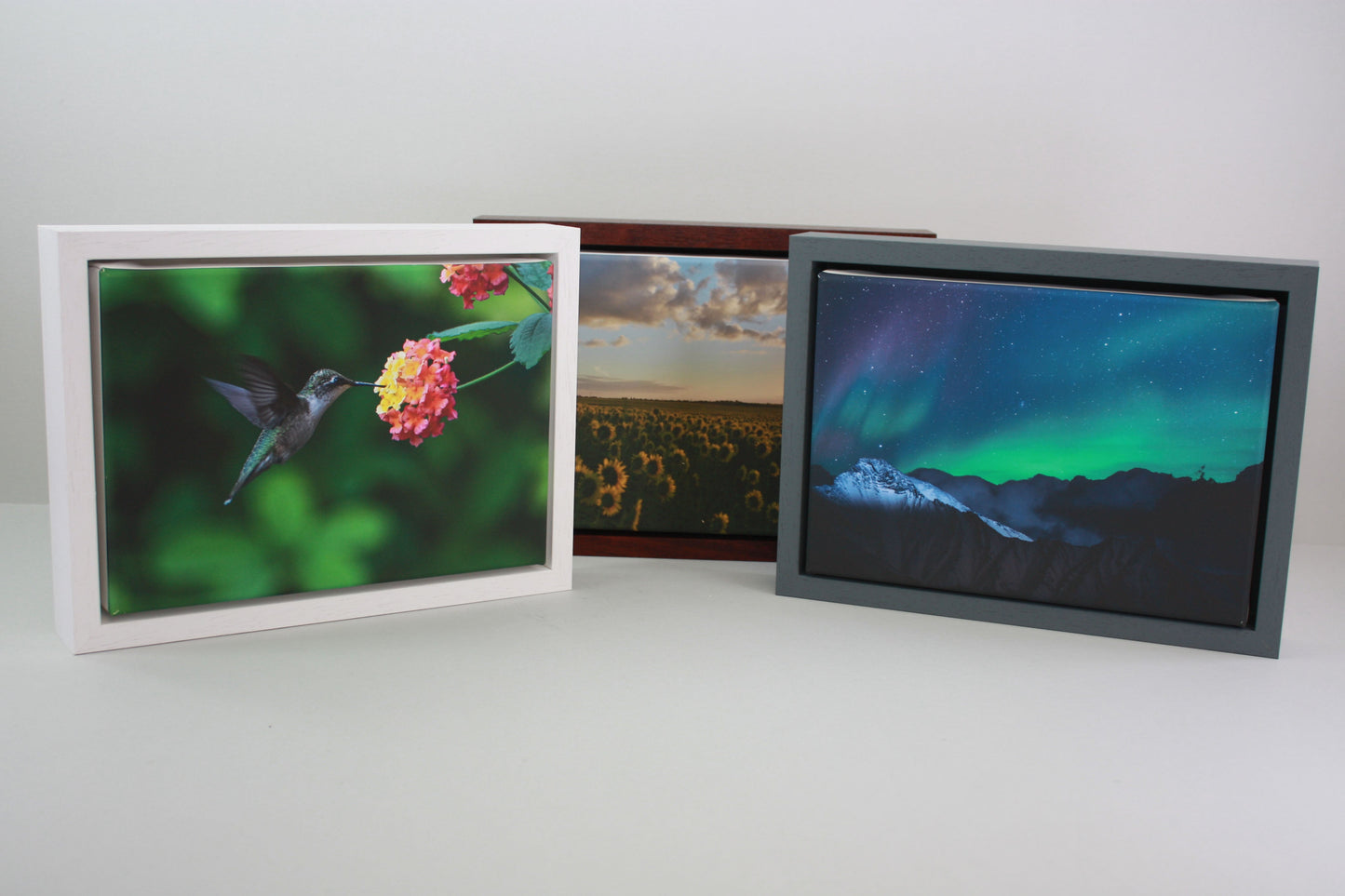 White - 40mm Deep Canvas Tray Frames. Standard Sizes. Floating Effect Frames for Canvases. - PhotoFramesandMore - Wooden Picture Frames