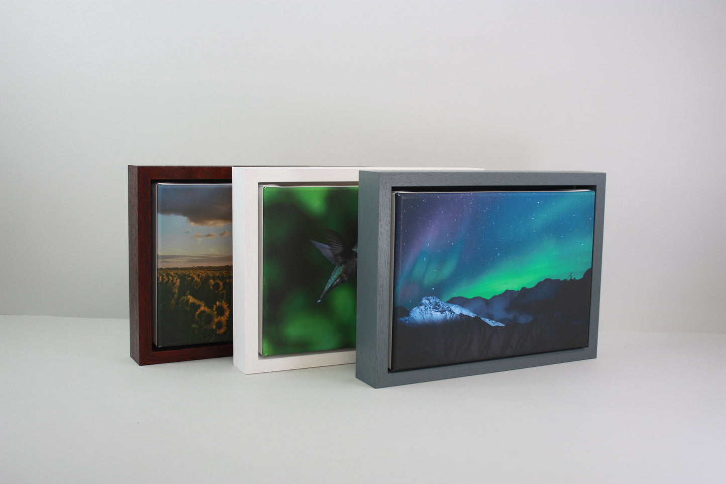 Dark Grey - 40mm Deep Canvas Tray Frames. Standard Sizes. Floating Effect Frames for Canvases. - PhotoFramesandMore - Wooden Picture Frames