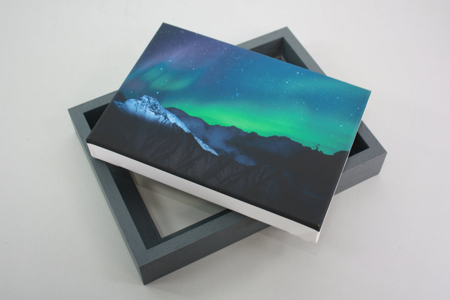 Mahogany - 40mm Deep Canvas Tray Frames. Standard Sizes. Floating Effect Frames for Canvases. - PhotoFramesandMore - Wooden Picture Frames