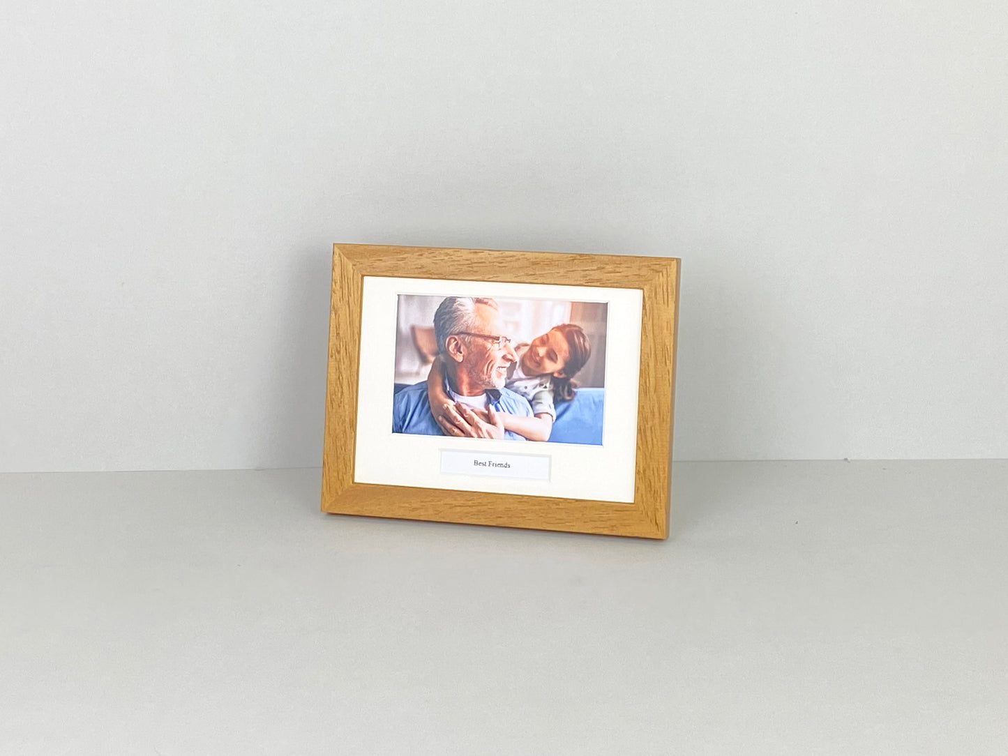 Personalised Mini Caption Frames. Landscape 8x6" Frame with 6x4" Photo. Handmade by Art@Home in the UK - PhotoFramesandMore - Wooden Picture Frames