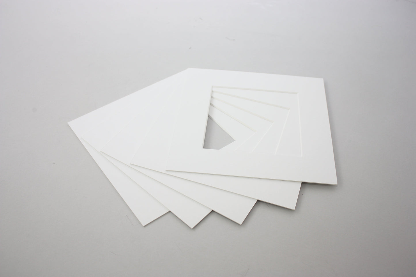 Packs of Square Mounts - Bright White - Pack of 5/10/20 - PhotoFramesandMore - Wooden Picture Frames