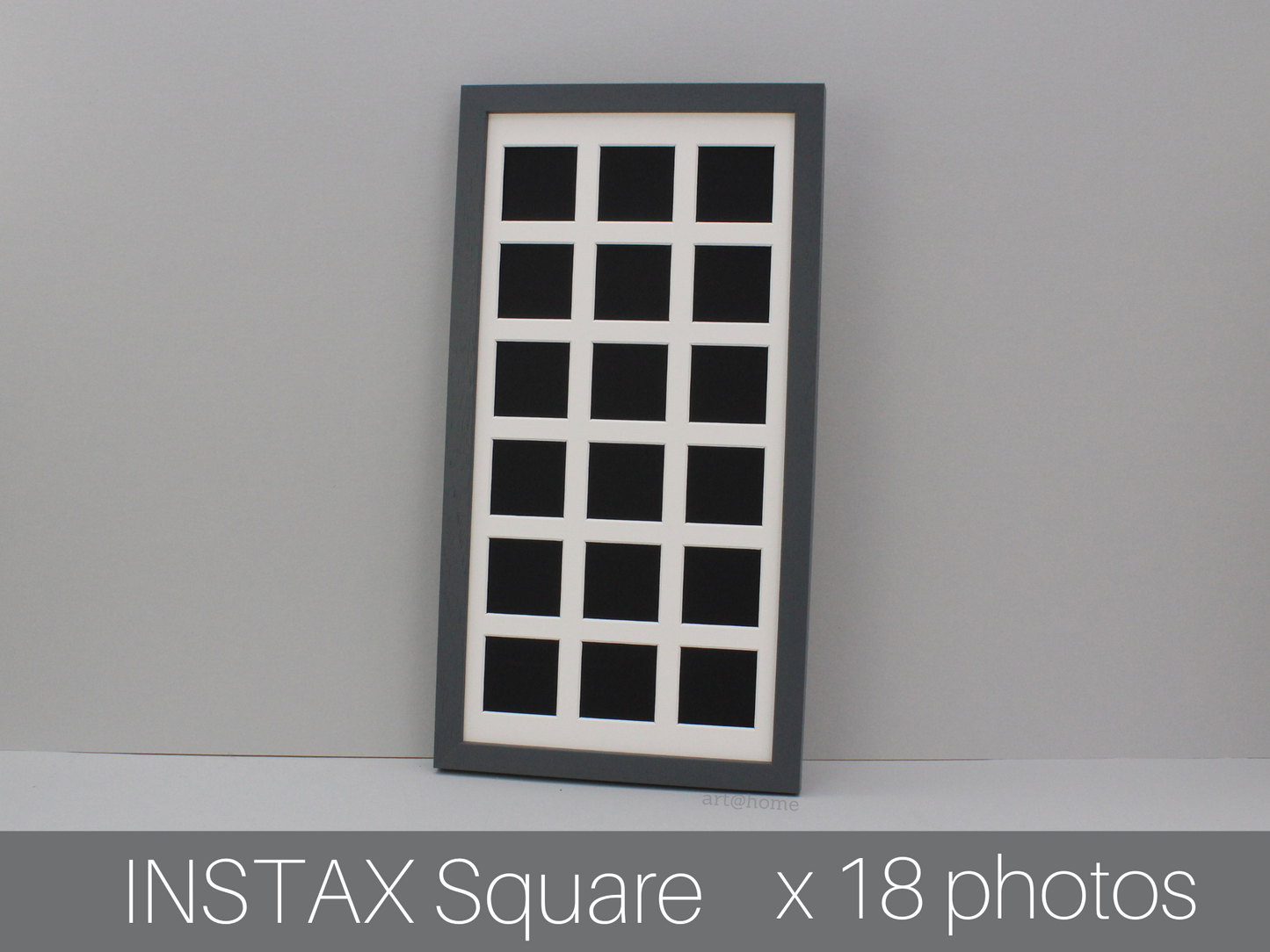 Instax Square Photo Frame. Holds Eighteen 62mmx62mm sized Photos. 25x50cm. - PhotoFramesandMore - Wooden Picture Frames
