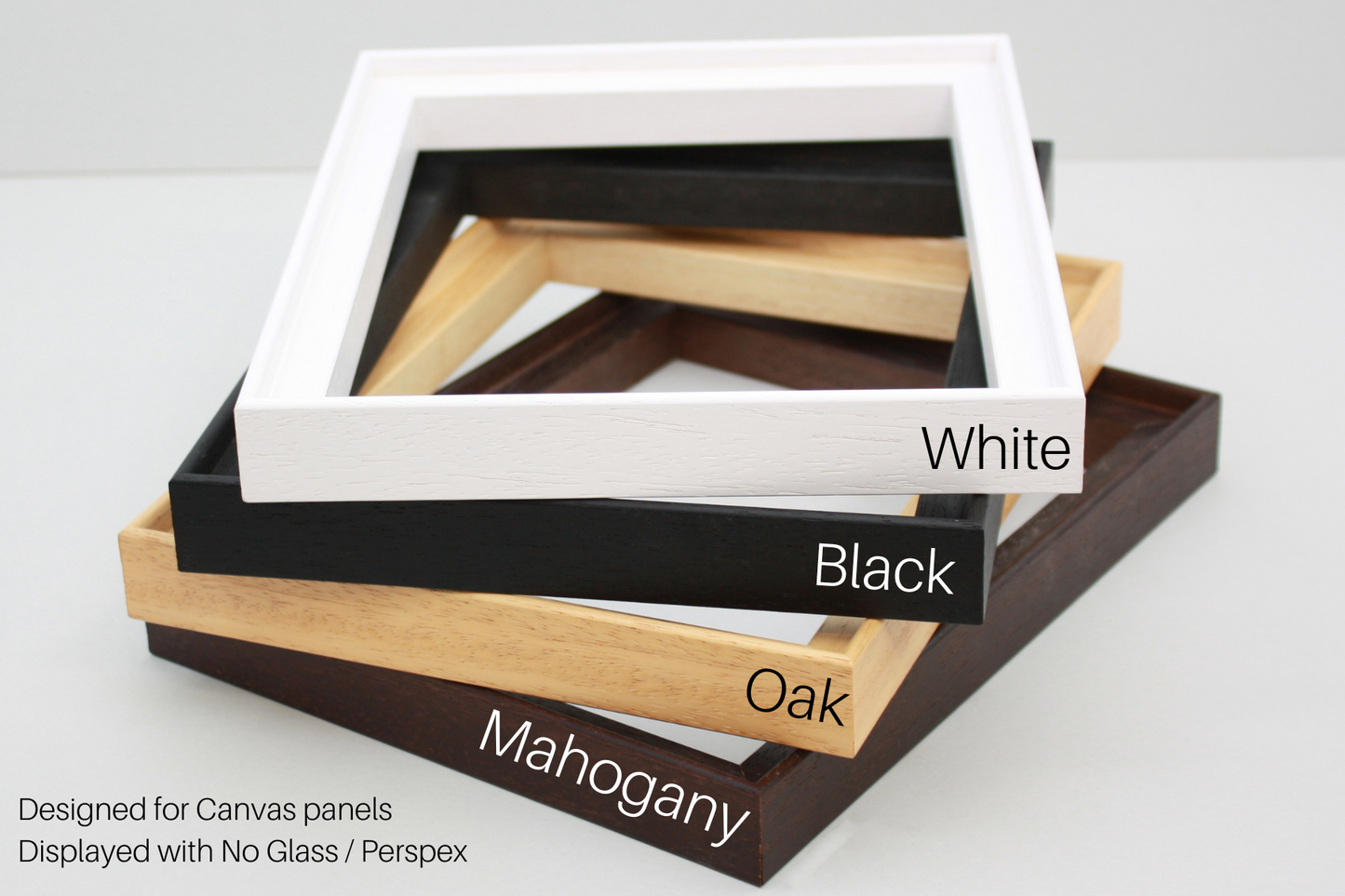 Made To Measure - Canvas Panel Wooden Tray Frames - PhotoFramesandMore - Wooden Picture Frames