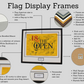 Personalised Flag Display Frame, with text box. Perfect for Golf Flags. - PhotoFramesandMore - Wooden Picture Frames