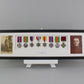 Personalised Military Medal display Frame for Eight Medals and two 6x4" Photographs. 20x70cm.  War Medals. - PhotoFramesandMore - Wooden Picture Frames